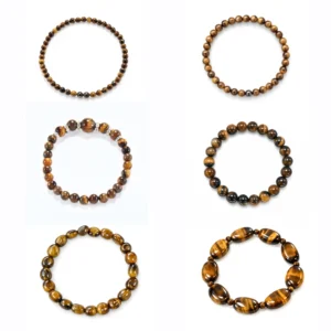 pulseras elásticas de ojo de tigre