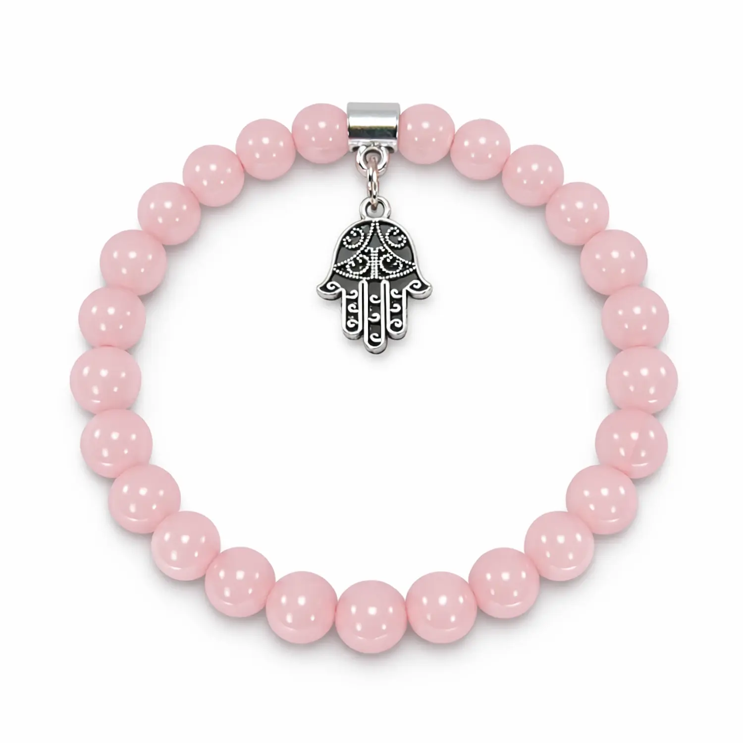 pulsera cuarzo rosa 6mm