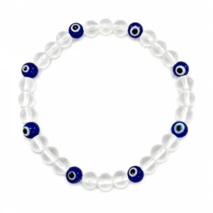 pulsera elastica cuarzo y ojo turco