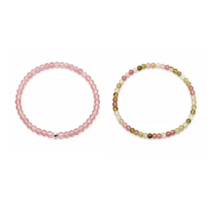 pulseras de cuarzo cerezo y sandia