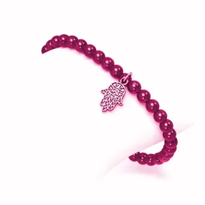 pulsera turmalina rosa 6mm