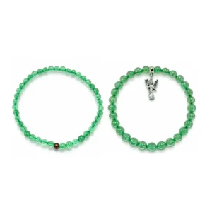 pulseras elásticas de cuarzo verde