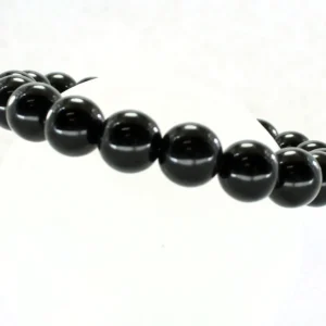 Pulsera elástica de ágata negra 10mm