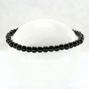 Pulsera agata negra 4mm