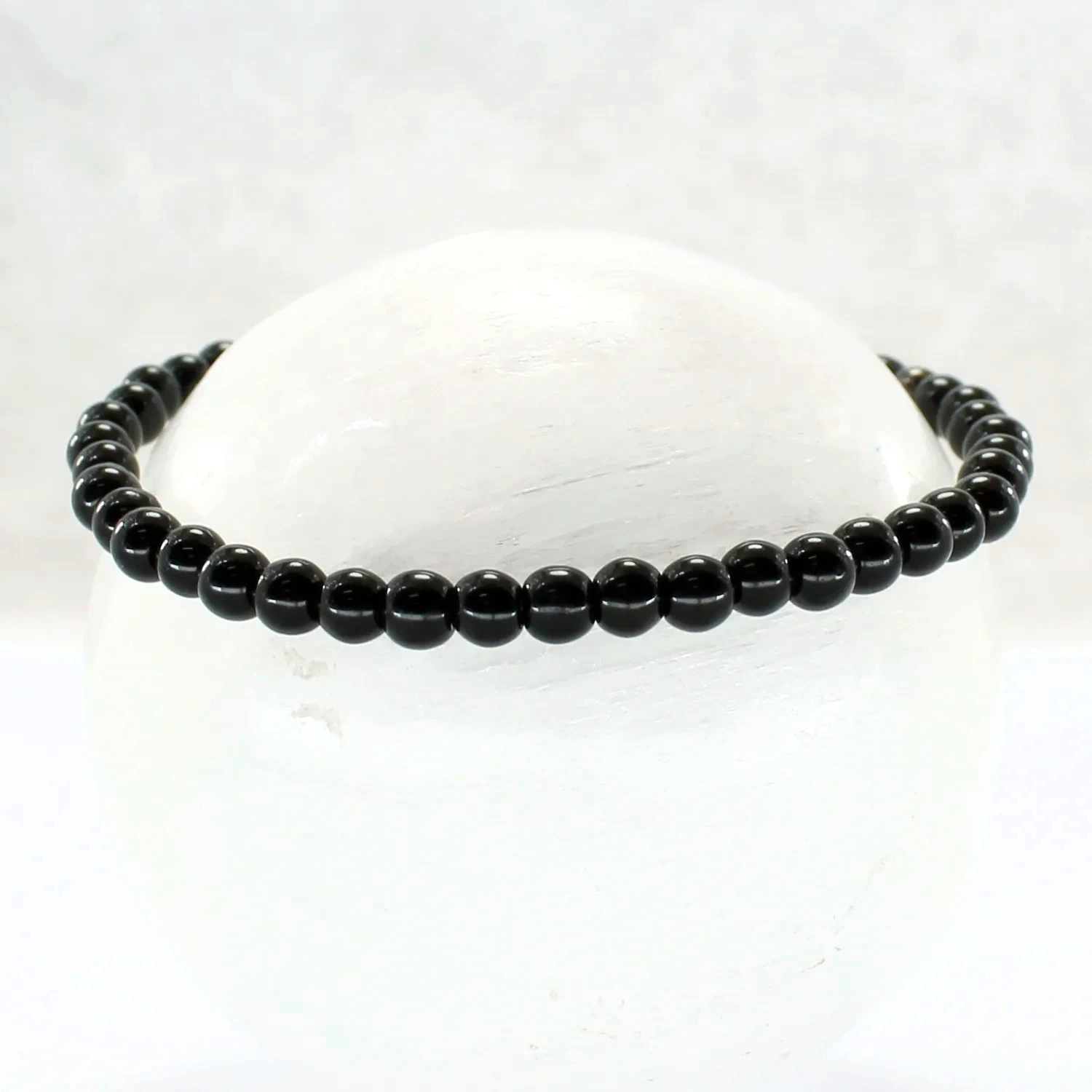 Pulsera agata negra 4mm