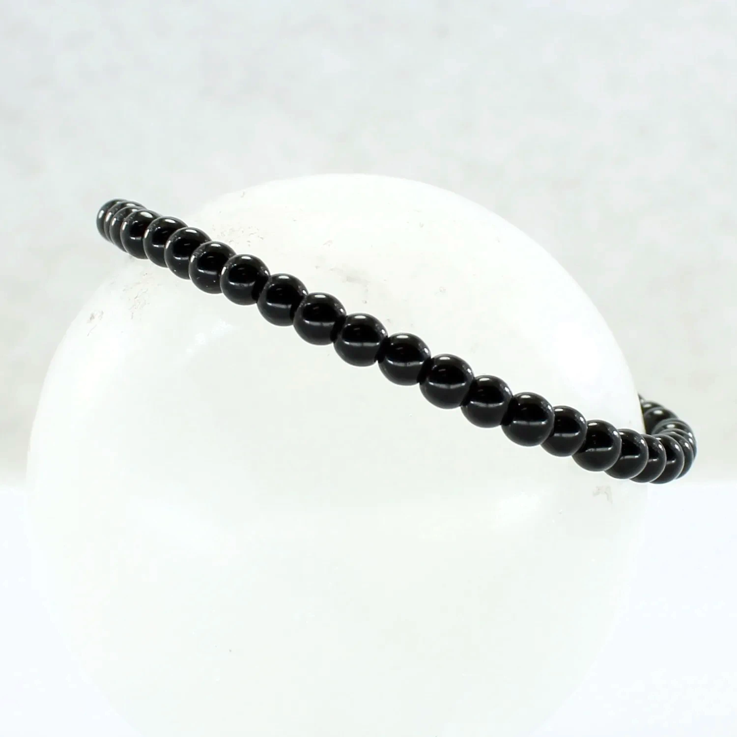 Pulsera agata negra 4mm
