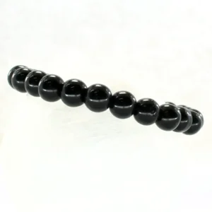 Pulsera elástica de ágata negra 8mm