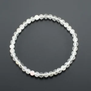 Pulsera elástica cuarzo transparente 4mm