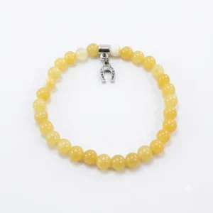 Pulsera elástica de jade amarillo