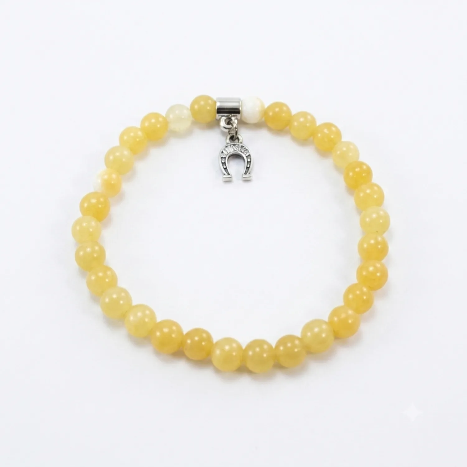 Pulsera elástica de jade amarillo