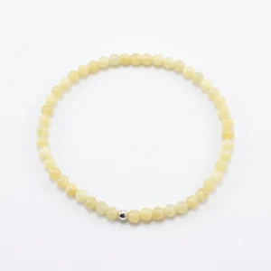 Pulsera elástica de jade amarillo hombre
