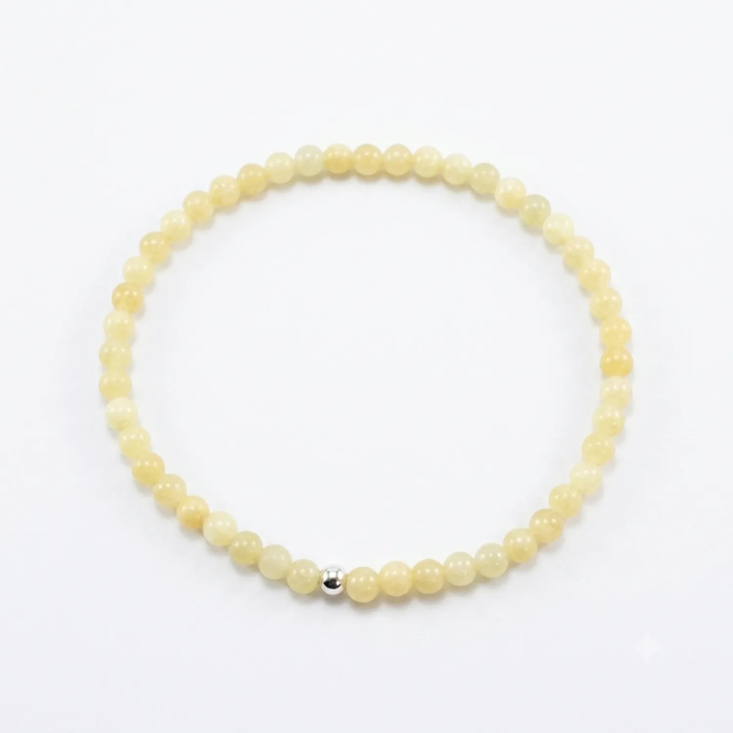 Pulsera elástica de jade amarillo hombre
