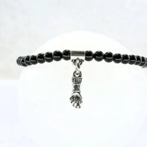 Pulsera elástica de ónix con figa