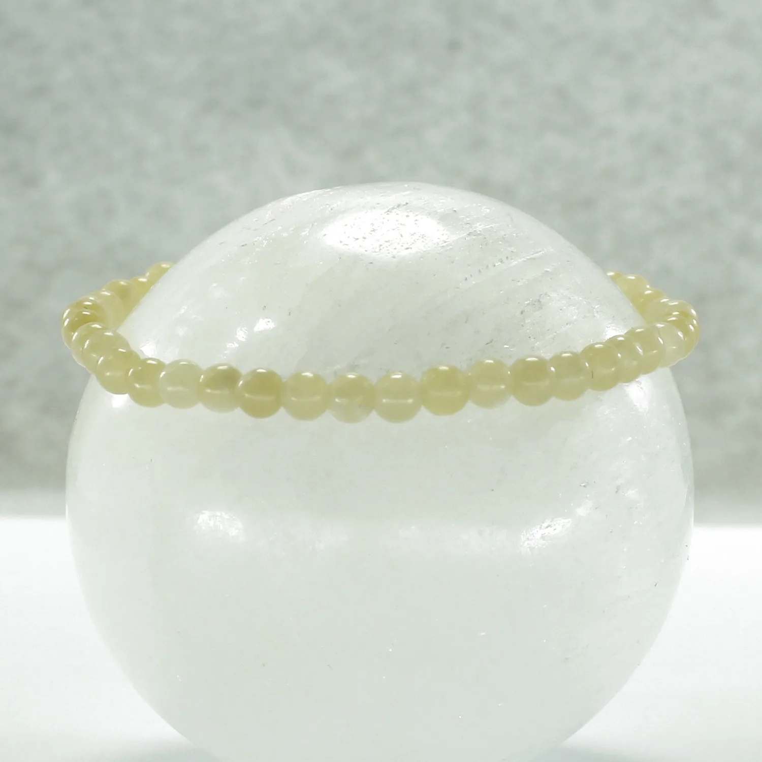 Pulsera elástica de jade amarillo