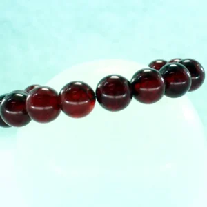 Pulsera elástica de jade rojo 10mm