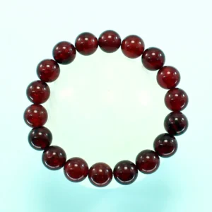 Pulsera elástica de jade rojo 10mm