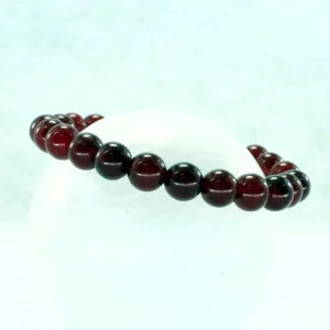 Pulsera elástica de jade rojo 8mm
