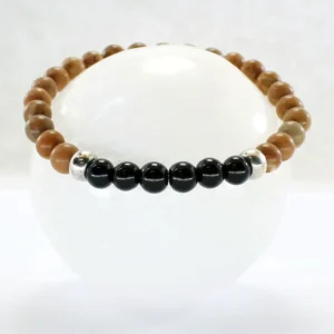 Pulsera elástica de jaspe madera 6mm