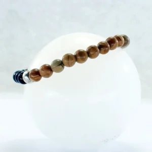 Pulsera elástica de jaspe madera 6mm