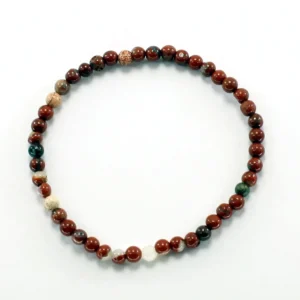 Pulsera elástica de jaspe rojo 4mm