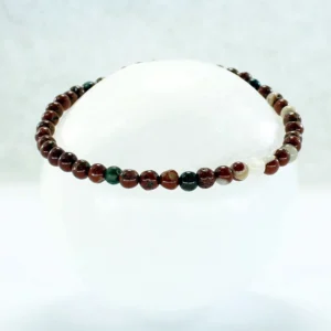 Pulsera elástica de jaspe rojo 4mm