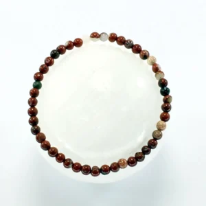 Pulsera elástica de jaspe rojo 4mm