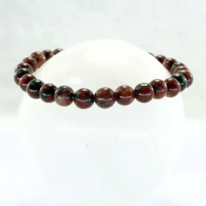 Pulsera elástica de jaspe rojo 4mm