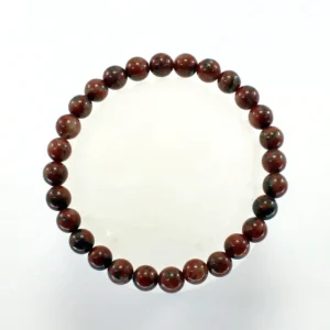 Pulsera elástica de jaspe rojo 4mm