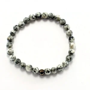 Pulsera elástica de jaspe sésamo