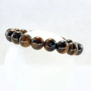 Pulsera elástica de ojo tigre 10mm