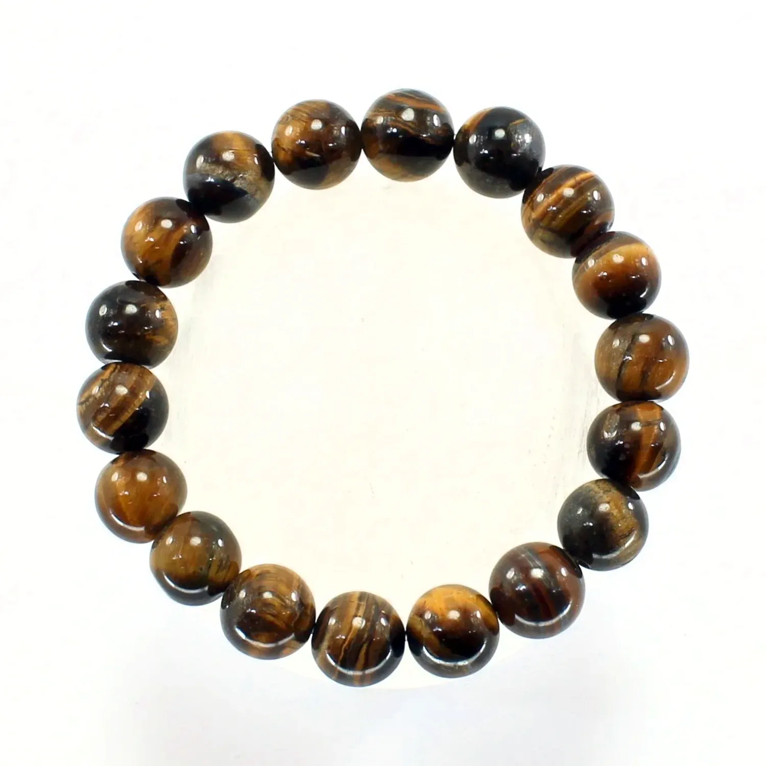 Pulsera elástica de ojo tigre 10mm