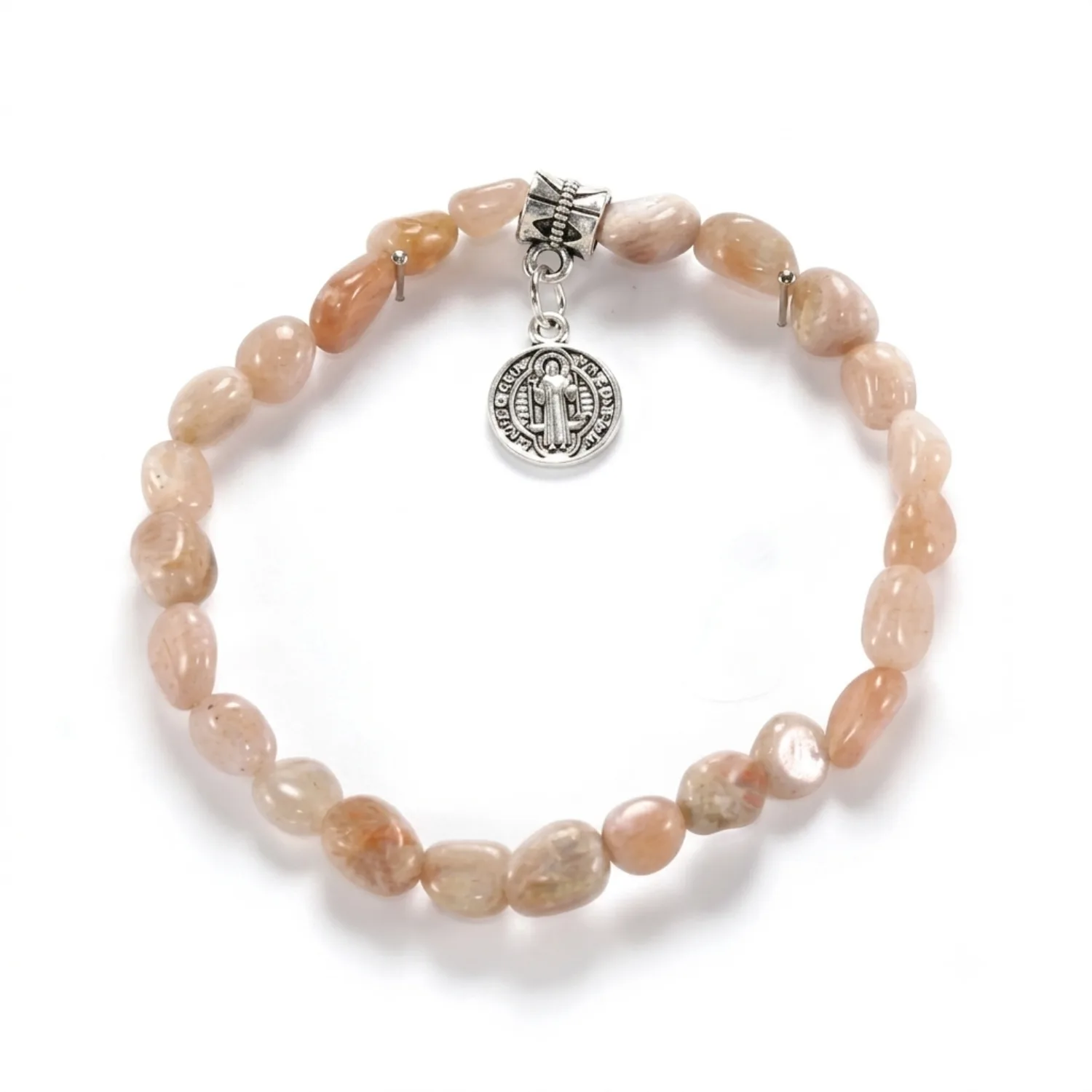 Pulsera elástica de piedra sol pepitas