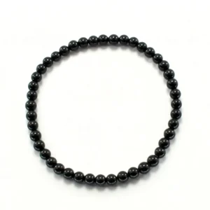 Pulsera elástica de turmalina negra