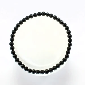 Pulsera elástica de turmalina negra