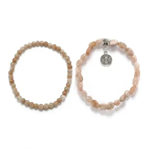 Pulseras elásticas de piedra sol