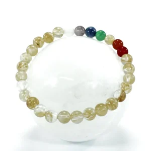 Pulsera cuarzo amarillo chakras 6mm