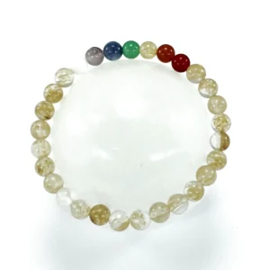 Pulsera cuarzo amarillo chakras 6mm