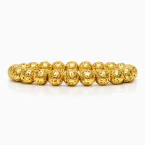 Pulsera lava dorada 10mm