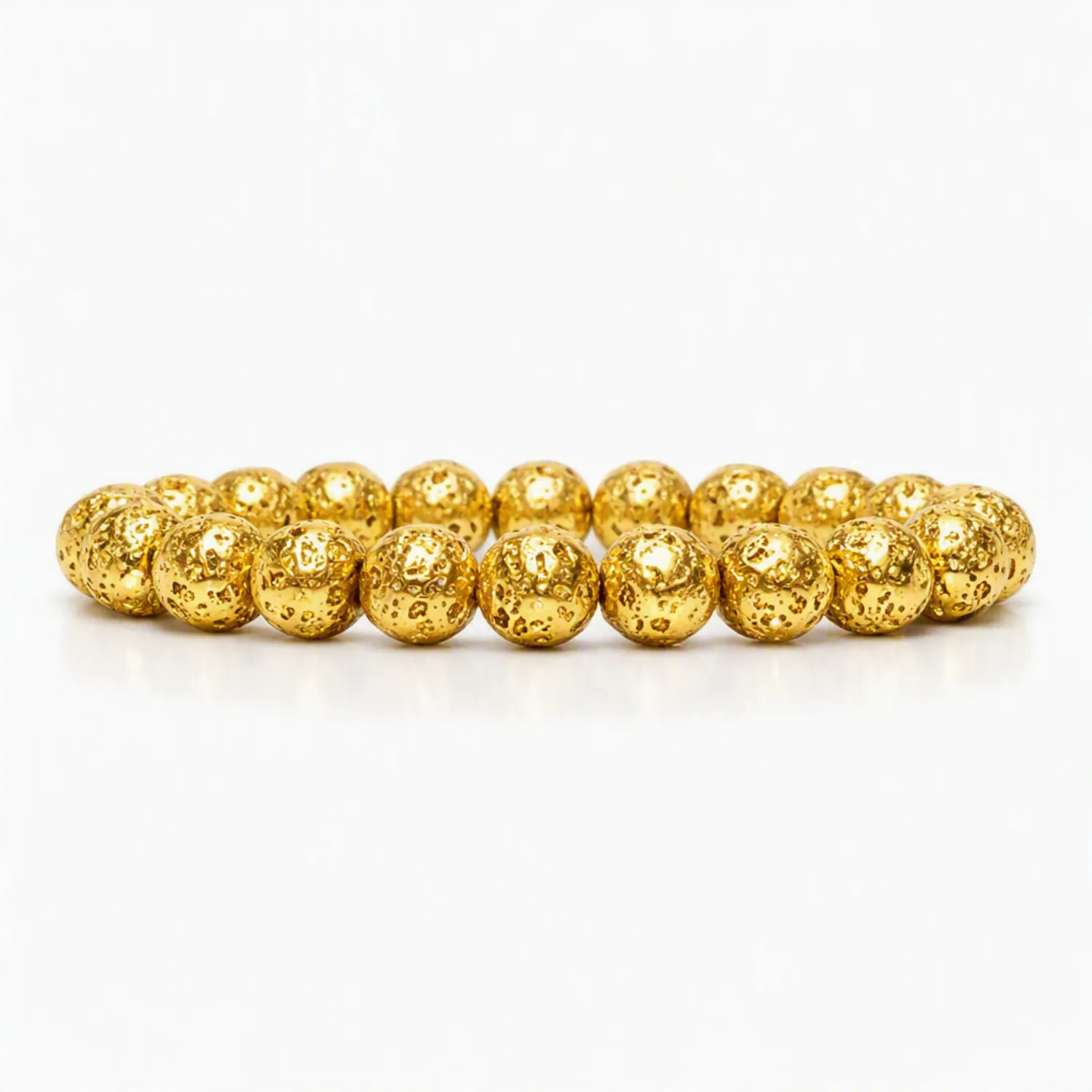 Pulsera lava dorada 10mm