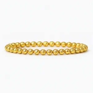 Pulsera lava dorada 6mm