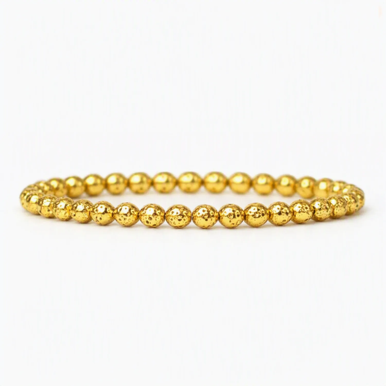 Pulsera lava dorada 6mm