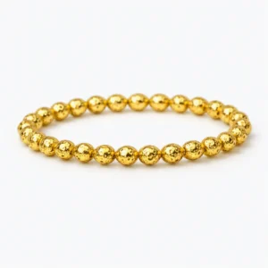 Pulsera lava dorada 6mm
