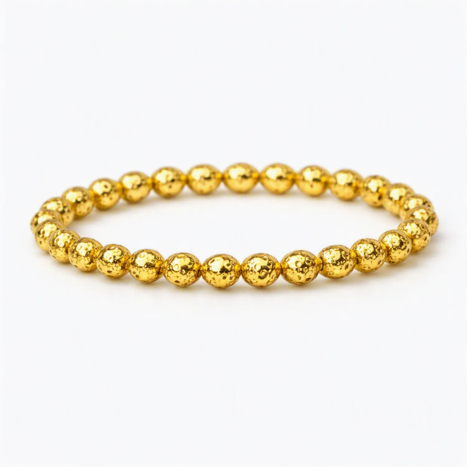 Pulsera lava dorada 6mm