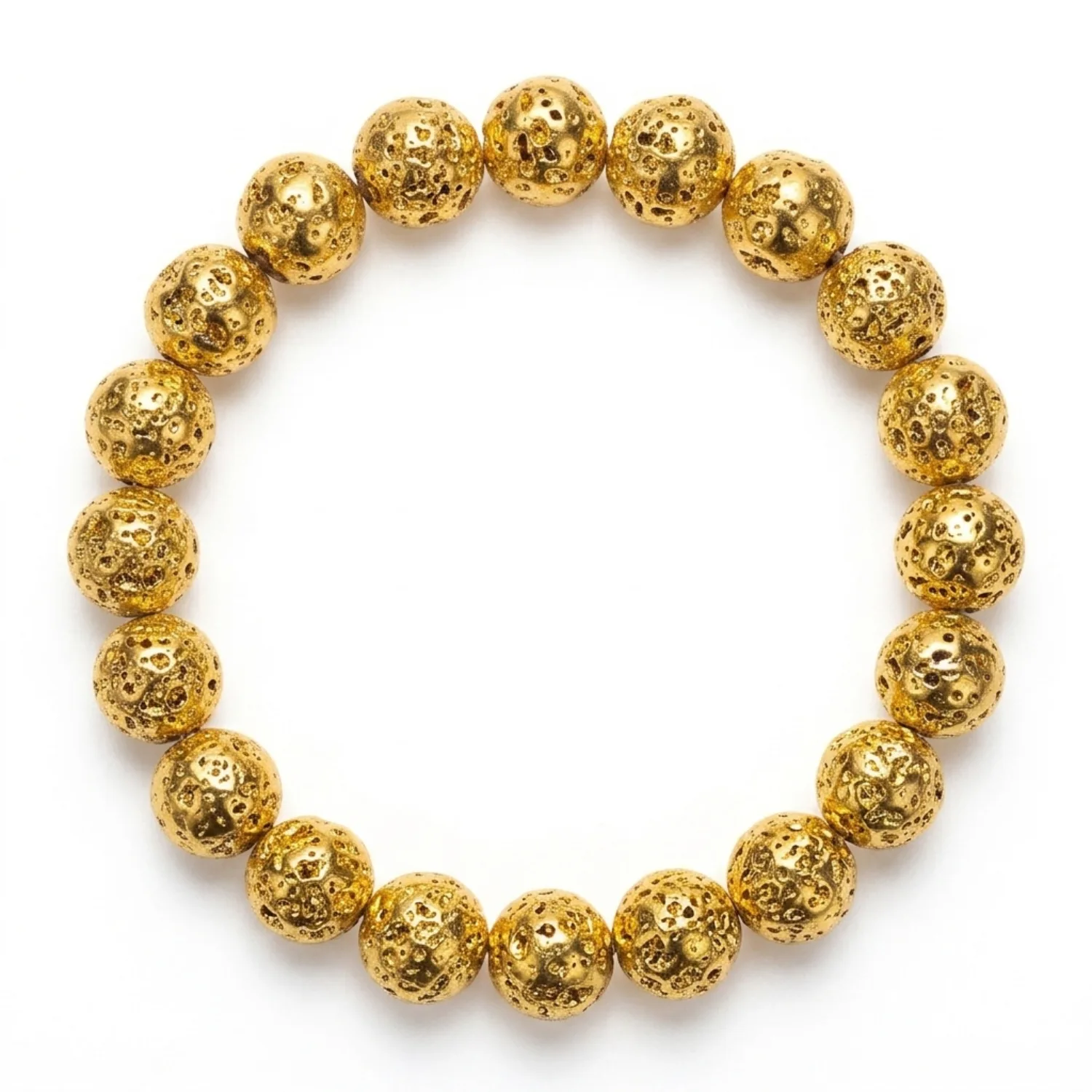 Pulsera lava dorada 10mm
