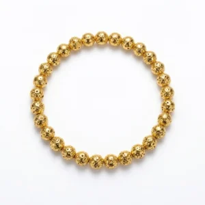 Pulsera lava dorada 6mm