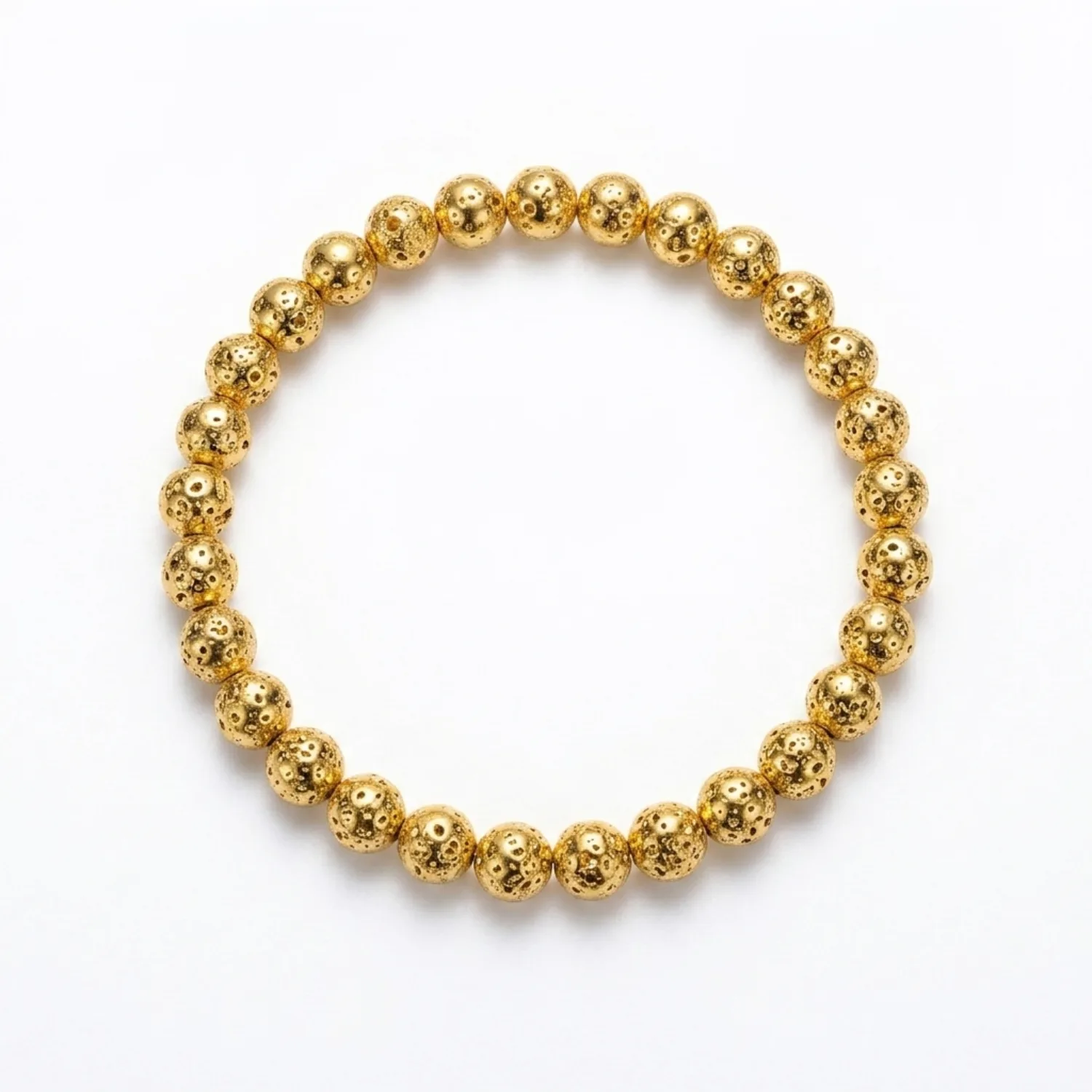 Pulsera lava dorada 6mm