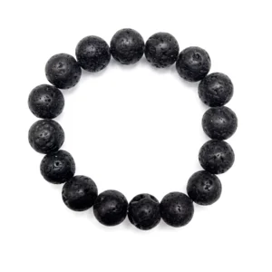 Pulsera lava negra 12mm