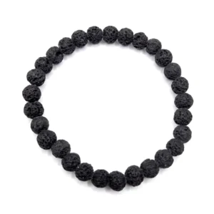 Pulsera lava negra 6mm